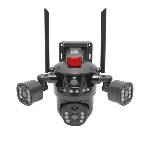 amera supraveghere Ai 4G, cu 3 obiective, panou solar 8W, rotativa 360 PTZ, detectie umana, infrarosu, alarma si aplicatie V380 Pro - Img 9