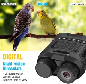 Binoclu profesional cu vedere nocturna in infrarosu Q-NV02, 2.5K UHD, zoom 8x, portabil, afisaj IPS, negru - Img 3