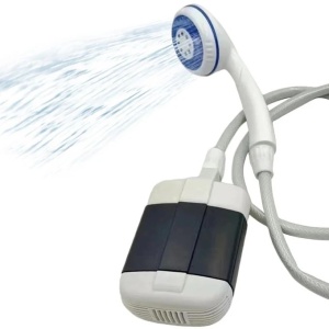 Dus portabil de camping cu robinet incorporat, USB pentru interior/exterior - Img 6