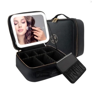 Geanta Cosmetica Pentru Make-up cu Oglinda LED cu Touch, 26x23x11 cm - Img 6