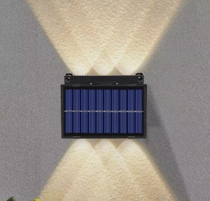 Lampa solara de perete cu 6 LED-uri, lumina alb calda - Img 3