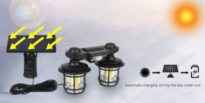 LAMPA SOLARA DECORATIVA 192 LED COB CU TELECOMANDA JD-2217 - Img 2