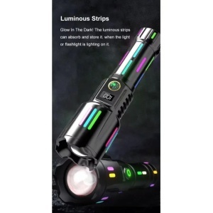 Lanterna tactica 6500lm, 26650mah baterie, incarcare USB Type-C, Zoom - Img 6