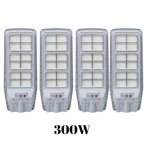 PACHET 4 LAMPI SOLARE STRADALE , 300W, IP65, panou incorporabil, J-812 - Img 1