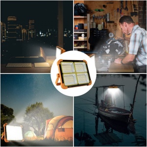 PROIECTOR LED 500W INCARCARE CU PANOU SOLAR 3 MODURI LUMINA, FUNCTIE STROBOSCOP, FUNCTIE POWER BANK - Img 7