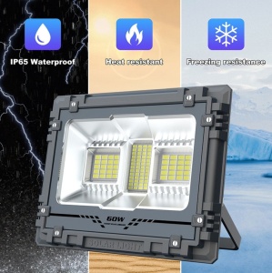 Proiector Solar Led 100W, Iluminat Perimetral, cu Panou Solar 5V 15W, Acumulator 12000mA, Led SMD5050 136 buc - Img 6