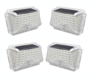 SET 4 LAMPI SOLARE 90 LED SMD SI SENZOR MISCARE - Img 1