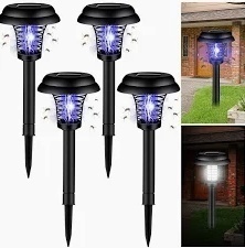 Set 4 x Lampa solara antitantari cu lumina UV