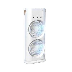 Ventilator cu Led portabil de birou cu umidificare prin pulverizare, Dimensiuni 37 X16 Cm, Alb - Img 7