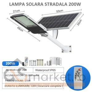 LAMPA SOLARA 200W 478 LED - Img 7