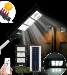 Lampa stradala 300W cu panou solar si acumulator Jortan - Img 6