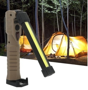 Lanterna LED COB pliabila, magnetica, 7 moduri, incarcare Type-C, 1200mAh, bej/negru - Img 2