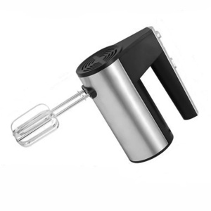 Mixer electric de mana, 400W, cu 2 accesorii pentru framantat si batut, argintiu-negru - Img 1