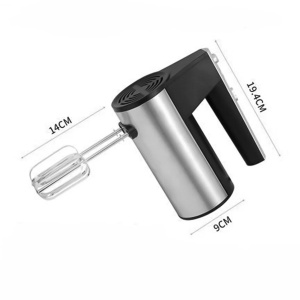 Mixer electric de mana, 400W, cu 2 accesorii pentru framantat si batut, argintiu-negru - Img 6