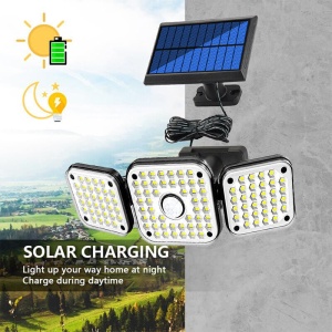PACHET PROMO 2 X PROIECTOR 3 PANOURI REGLABILE 112 LED+2LAMPI 50W + LANTERNA CADOU - Img 7