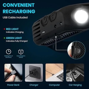 Set 2 x lanterna cap cu 3 benzi LED senzor miscare - Img 4