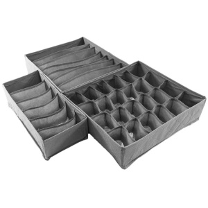 Set 3 organizatoare inteligente pentru lenjerie intima, sosete, cravate, curele - Img 3