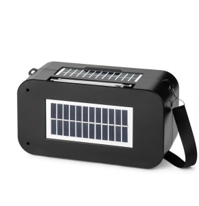 Boxă Portabilă Bluetooth cu Încărcare Solară Duală, 8W, Radio FM, LED – Outdoor & Camping - Img 4