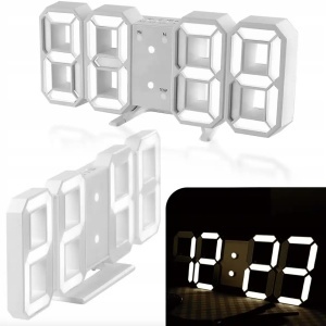 Ceas digital LED 3D cu calendar, alarmă și afișaj de temperatură - Img 5