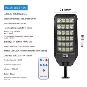 LAMPA SOLARA STRADALA 250W , LED CU LUPA SI PRINDERE - Img 2