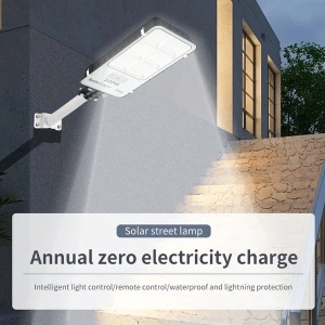 Lampa solara stradala, putere 300W/800W/1000W, cu telecomanda, senzor lumina si miscare - Img 5