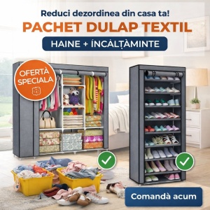 PACHET DULAP TEXTIL PENTRU HAINE + DULAP TEXTIL INCALTAMINTE - Img 7