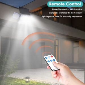 PROIECTOR SOLAR EXTERIOR 60W 296 LED CU SENZOR MISCARE SI TELECOMANDA - Img 4