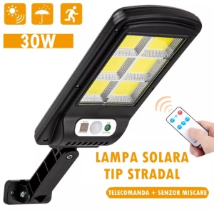 SET 10 LAMPI SOLARE TIP STRADAL 30W CU TELECOMANDA - Img 4