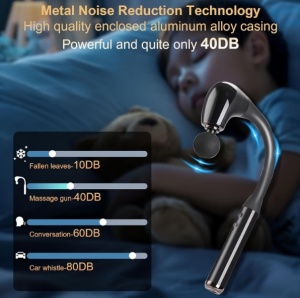 Aparat de masaj cu puls, Maner extins, Design ergonomic, Cu functie de cronometru, 5 nivele de intensitate, Motor fara perii, 4 capete de masaj, Ameliorarea durerii, Relaxare musculara, Potrivit pentru mai multe parti ale corpului, Type-C, Negru - Img 5