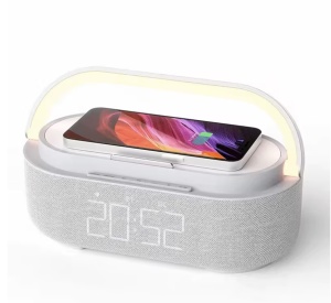 Boxa portabila S305 cu incarcare wireless, ceas si lunimi Rgb - Img 2