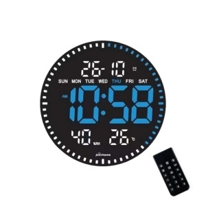 Ceas Digital de Perete 28cm cu LED USB – Afișaj pentru Calendar, Temperatură, Umiditate și Cronometru cu Telecomandă - Img 5
