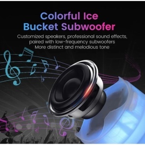 Frapiera 5 / 7 litri, boxa Bluetooth integrata, LED multicolor, plastic impermeabil - Img 5