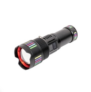 Lanterna de mana aluminiu,foarte puternica ,LED laser , 5 moduri de intensitate a luminii, USB - Img 7