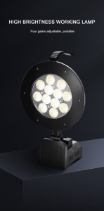Lanterna Lucru Pliabila 100W 3000lm cu port USB si incarcare dispozitive - Img 1