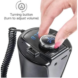 Modulator FM BX6 BX7 FM functie Bluetooth cu 2 porturi USB Slot TF CARD AUX Negru - Img 4