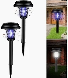 Set 2 x Lampa solara antitantari cu lumina UV