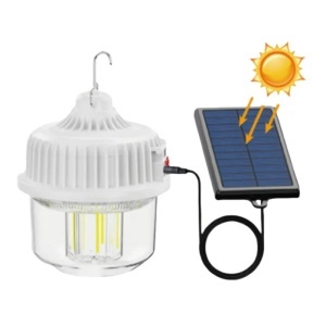 Set 2 x Lampă solară de camping reîncărcabilă, 100W, rezistenta la intemperii - Img 5