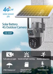 CAMERA DE SUPRAVEGHERE CU PANOU SOLAR SLOT DE CARTELA SIM 4G DUBLA - Img 2