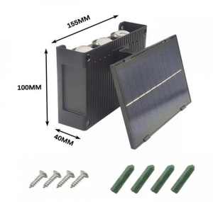 Lampa solara de perete cu 6 LED-uri, lumina alb calda - Img 7