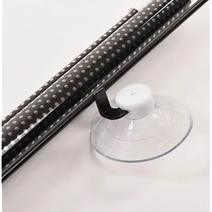Parasolar auto cu ventuze retractabil negru 68 cm x 125 cm - Img 2