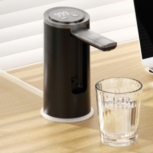 Pompa electrica de apa, un buton pentru a distribui apa, depozitare pliabila, durata lunga de viata 1200mah, aplicabil in mai multe scenarii, material sigur, negru - Img 4