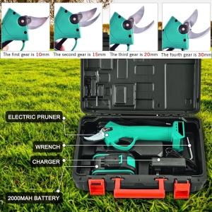 Cleste electric pentru vita de vie si crengi, 2 acumulatori 2Ah - Img 4