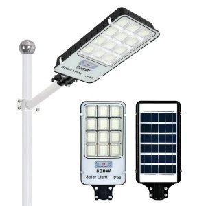 Lampa solara stradala, putere 300W/800W/1000W, cu telecomanda, senzor lumina si miscare - Img 7