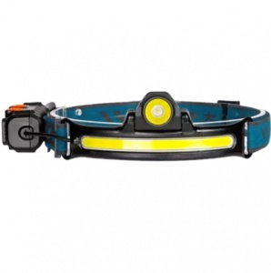 LANTERNA DE CAP CU SENZOR MISCARE BANDA LED + LAMPA REGLABILA - Img 1