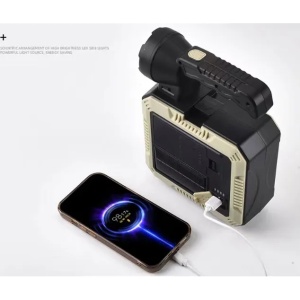 Lanterna solara si trusa de scule 4 in 1, lanterna portabila solara reincarcabila cu LED-uri de mare putere USB Flash, lanterna de urgenta cu trusa de scule incorporata, lanterna multifunctionala, negru - Img 7