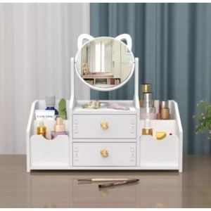 Organizator de bijuterii si cosmetice cu oglinda - Img 1