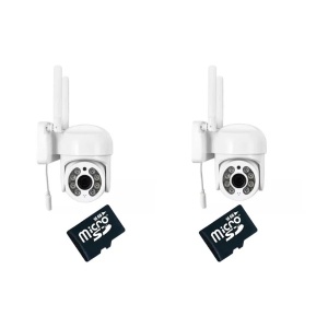 PACHET 2 CAMERE SUPRAVEGHERE WIFI JORTAN JT-8161QJ + 2 X CARD 32GB - Img 1