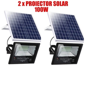 PACHET 2 X PROIECTOR SOLAR 100W - Img 1