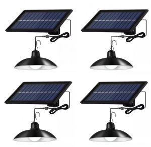 PACHET 4 X LAMPA SOLARA CU ABAJUR CU TELECOMANDA - Img 1