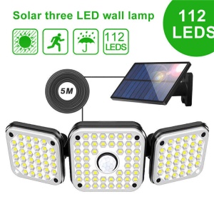 PACHET PROMO 2 X PROIECTOR 3 PANOURI REGLABILE 112 LED+2LAMPI 50W + LANTERNA CADOU - Img 4